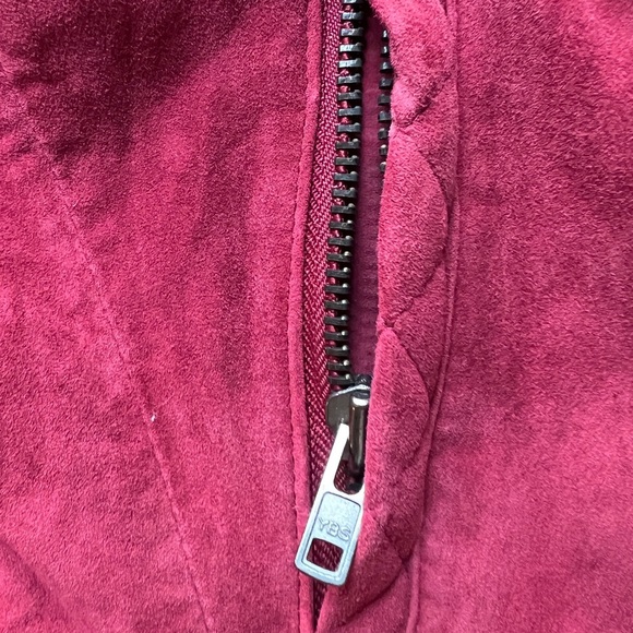 Joes jd 100% Leather Deep Red Moto Jacket Size Small 15” across and 20” length - Picture 5 of 5